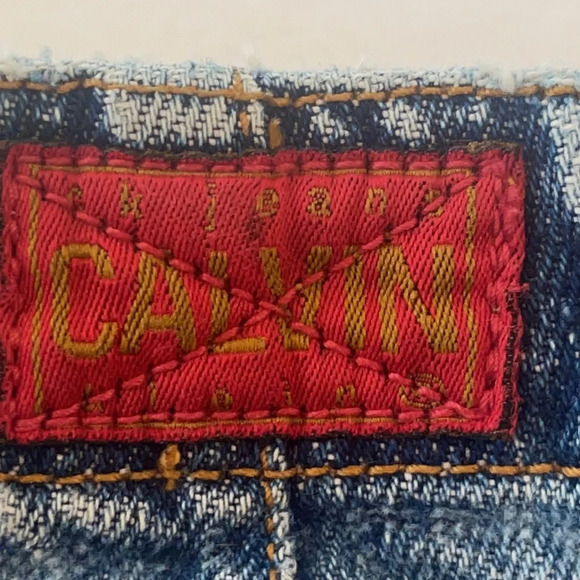 Vintage Calvin Klein Hipster Patch Denim Shorts size 3 - Picture 10 of 15